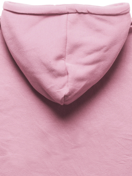 Różowa bluza sukienka long z kapturem