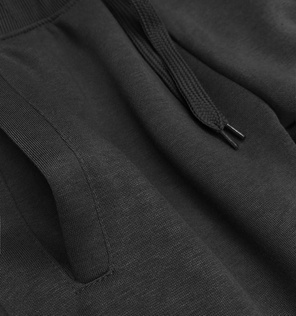 Czarne damskie dresowe spodnie casualowe z kieszeniami i ściągaczem