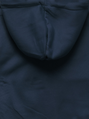 Granatowa zapinana na suwak damska bluza z kwiecistym kapturem