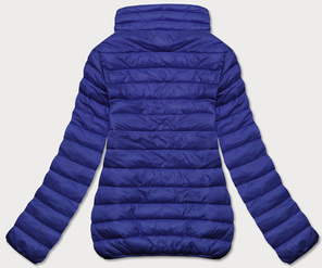 Granatowa urocza kurtka pikowana ze stójką