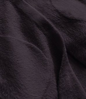 Oberżynowa genialna długa wełniana narzutka alpaka