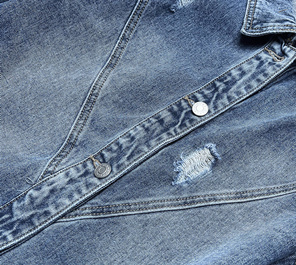 JEANSOWA KURTKA DAMSKA DENIM NIEBIESKA (B028)