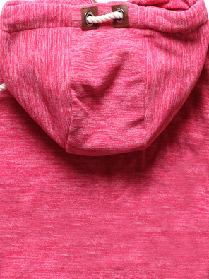 Różowa melanżowa bluza damska z kapturem zapinana na suwak