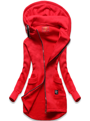 Czerwona unikalna damska bluza z genialnym kapturem