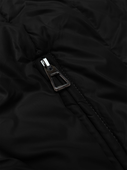 Czarna unikalna asymetryczna damska kurtka oversize