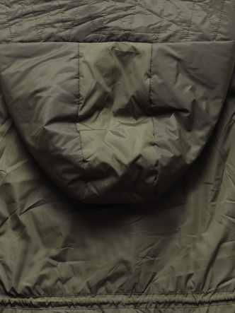 Khaki damska przejściowa kurtka parka ściągana w tali