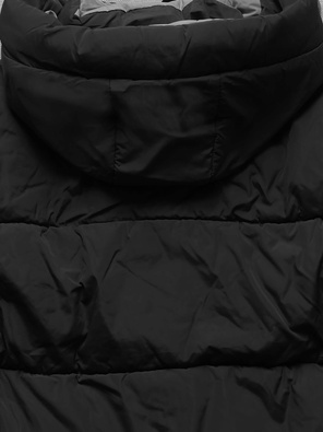 Czarna zimowa krótka puchowa kurteczka