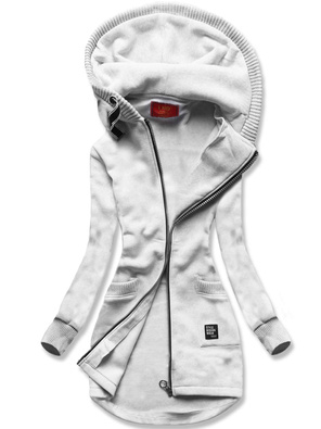 Szara unikalna damska bluza z genialnym kapturem