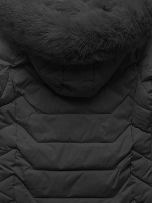 Czarna fenomenalna zimowa kurtka z kapturem