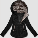 Czarna damska lekka pikowana kurtka przejściowa ze stójką