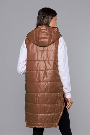 Karmelowy genialny bezrękawnik kamizelka