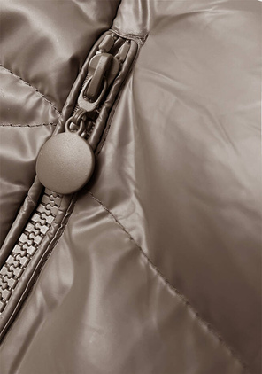 Cappuccino kurtka zimowa pikowana z kapturem