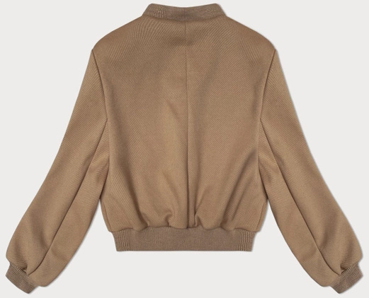 Ciemnobeżowa genialna kurtka damska bomberka