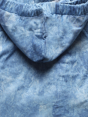 Jasnoniebieska damska bluza z asymetrycznym suwakiem