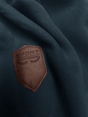 Morsko szara unikalna bluza damska z kapturem