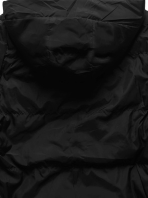 Beżowo czarna dwustronna damska kurtka przejściowa z kapturem