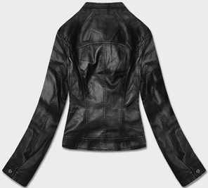 Czarna kurtka ekoskóra ramoneska wyszczuplający krój