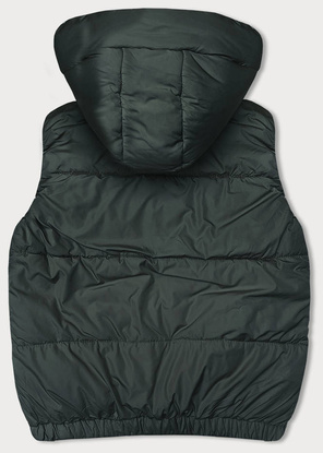 Army pikowany bezrękawnik z kapturem