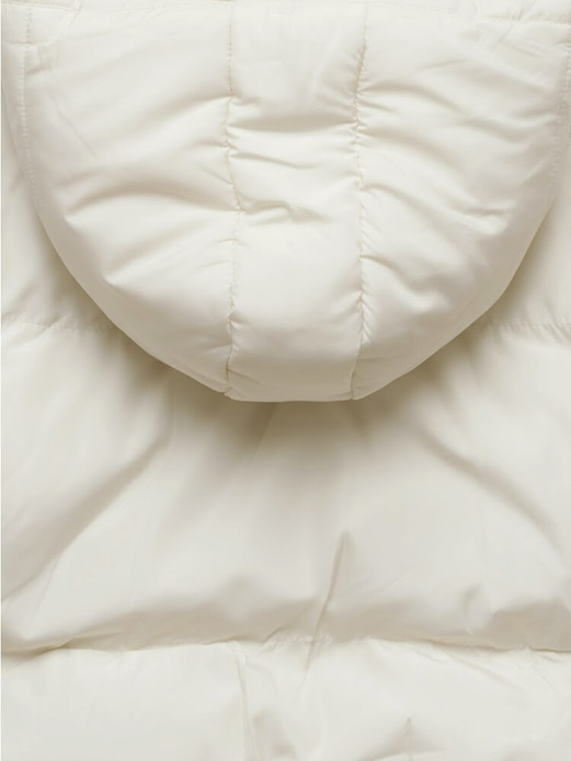 Ecru genialna krótka damska kurtka puffer