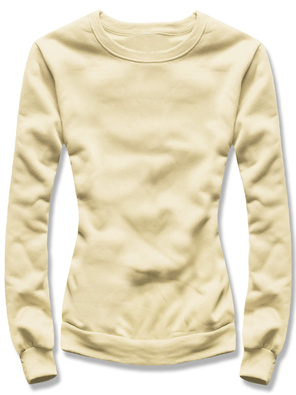 Ecru casualowa damska bluza