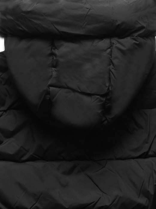 Czarna fantastyczna zimowa damska kurtka z kapturem