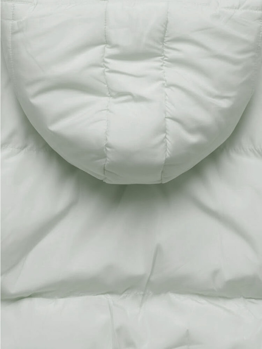 Jasnoszara genialna krótka damska kurtka puffer