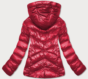 Czerwona lux zimowa pikowana kurtka