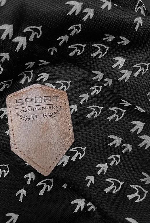 Czarna rozpinana bluza damska z kapturem w jaskółki