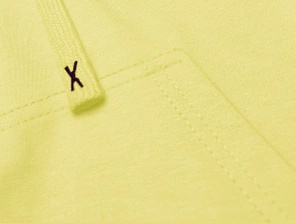 Cytrynowa bluza z kapturem basic kangurka gładka wygodna sportowa dresowa