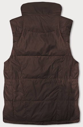 Brązowy dwustronny bezrękawnik kamizelka krata