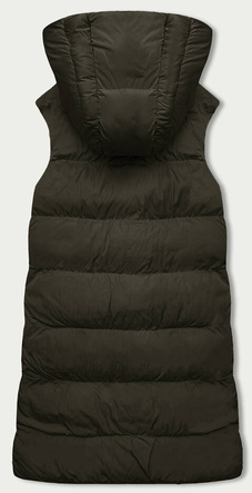 Czarna dwustronna kamizelka bezrękawnik z kapturem