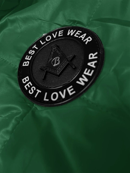 Zielony śliczny damski pikowany bezrękawnik kamizelka