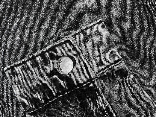 Czarna kurtka narzutka płaszcz denim jeansowa z kapturem