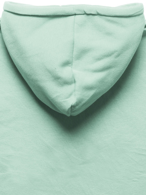 Pistacjowa bluza sukienka long z kapturem