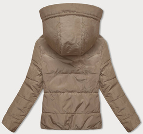 Beżowa khaki dwustronna kurtka z kapturem