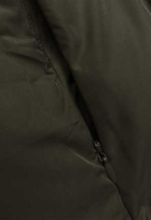 Czarna dwustronna kamizelka bezrękawnik z kapturem