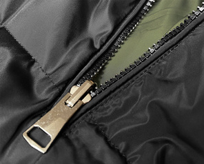 Czarno zielony długi dwustronny damski bezrękawnik kamizelka z kapturem