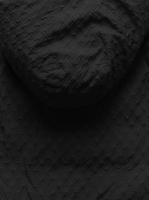 Czarny długi damski dwustronny płaszcz z kapturem