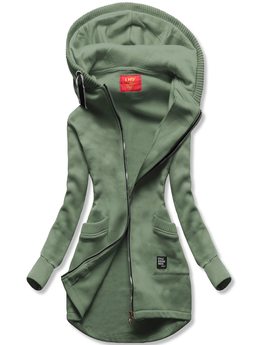 Zielona unikalna damska bluza z genialnym kapturem