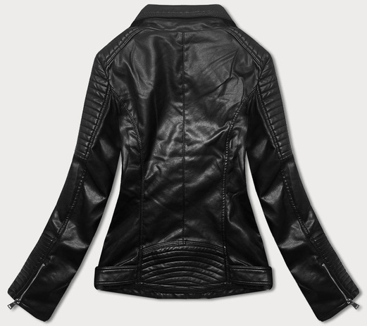 Czarna czaderska ramoneska z paskiem