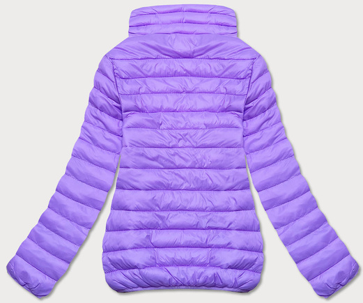 Lila urocza kurtka pikowana ze stójką