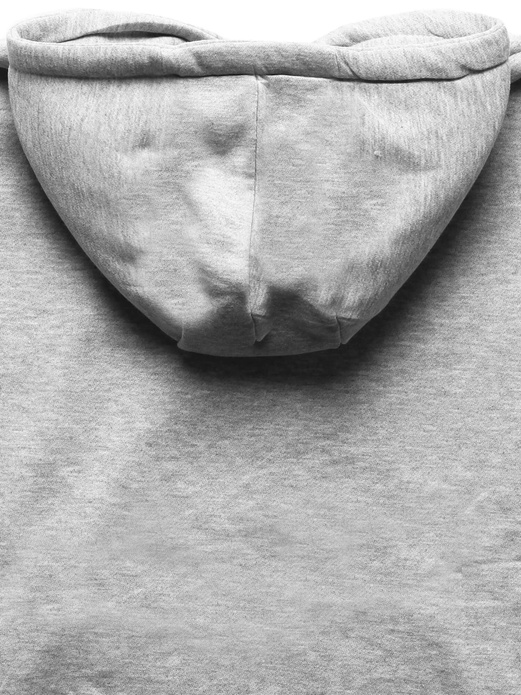 Jasnoszara bluza z kapturem basic kangurka gładka wygodna sportowa dresowa