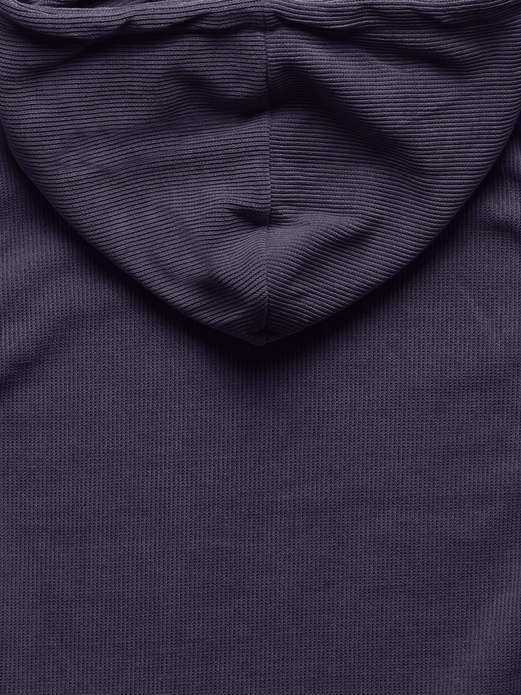 Fioletowy dres w prążek wygodny komplet z kapturem