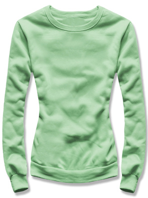 Pistacjowa casualowa damska bluza