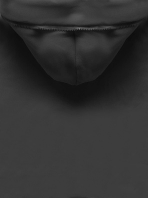 Grafitowa długa bluza damska z dresowym kapturem i marszczeniami