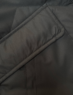 Khaki puchowy dwustronny bezrękawnika kamizelka ze stójką