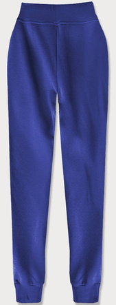 Chabrowe damskie dresowe spodnie casualowe z kieszeniami i ściągaczem