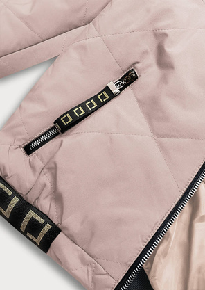 Jasnobeżowa bomberka z kapturem