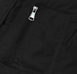 Czarny dwustronny bezrękawnik kamizelka krata