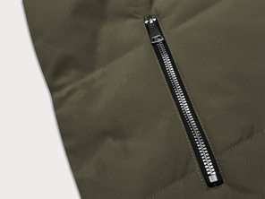 Khaki dwustronny pikowany bezrękawnik kamizelka